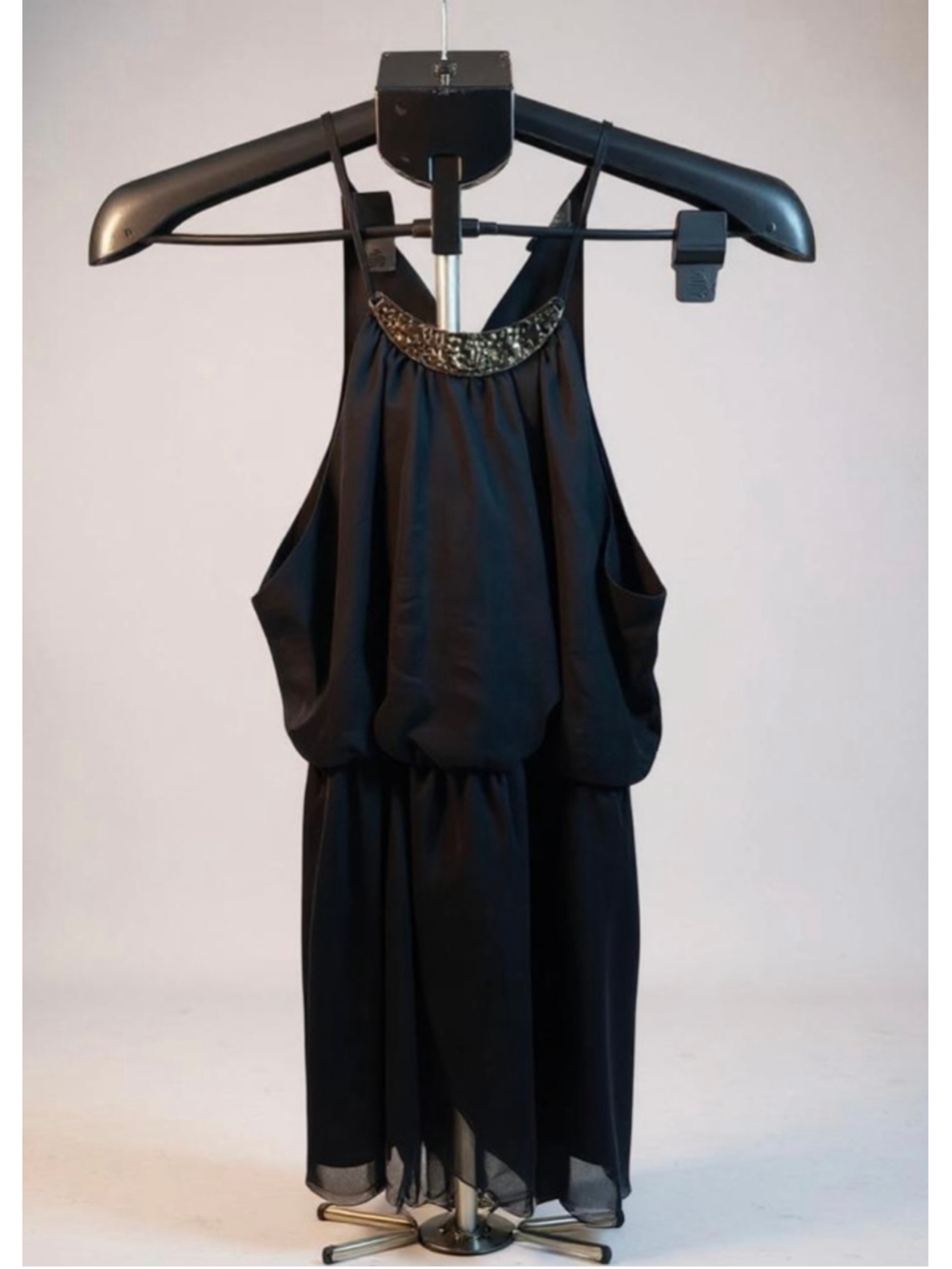 Lily Rose Black Halter Dress Junior Size M Summer